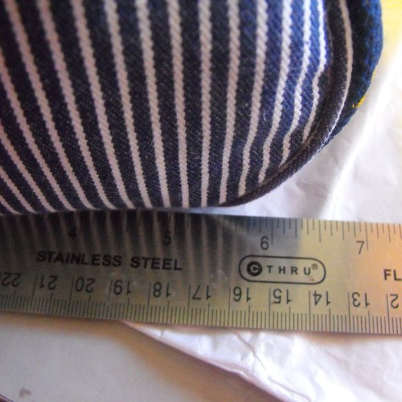 Denim Duffle Shoulder Bag Sriped - Picture 5 of 7